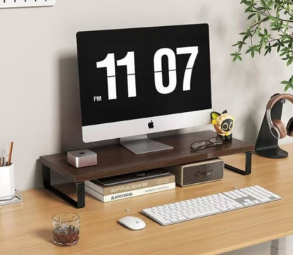 Office Computer Monitor Riser with Desktop Keyboard Organizer