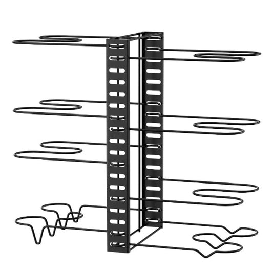 8-Tier Pot And Pan Organizer For Cabinet Adjustable Rack Organizer