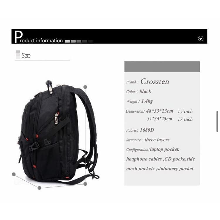 Crossten Backpack ( 45L)
