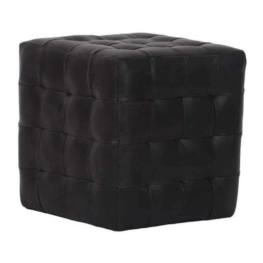 Cube Leather Ottoman at online8 furniture store Auckland
