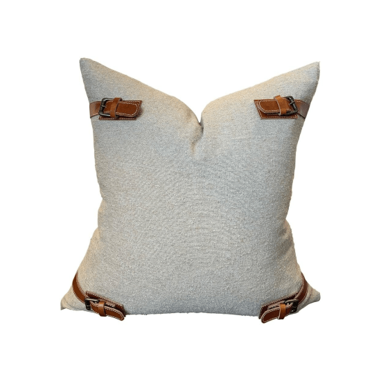 Online8 Cotton Cushion with Leather Buckle Cushion