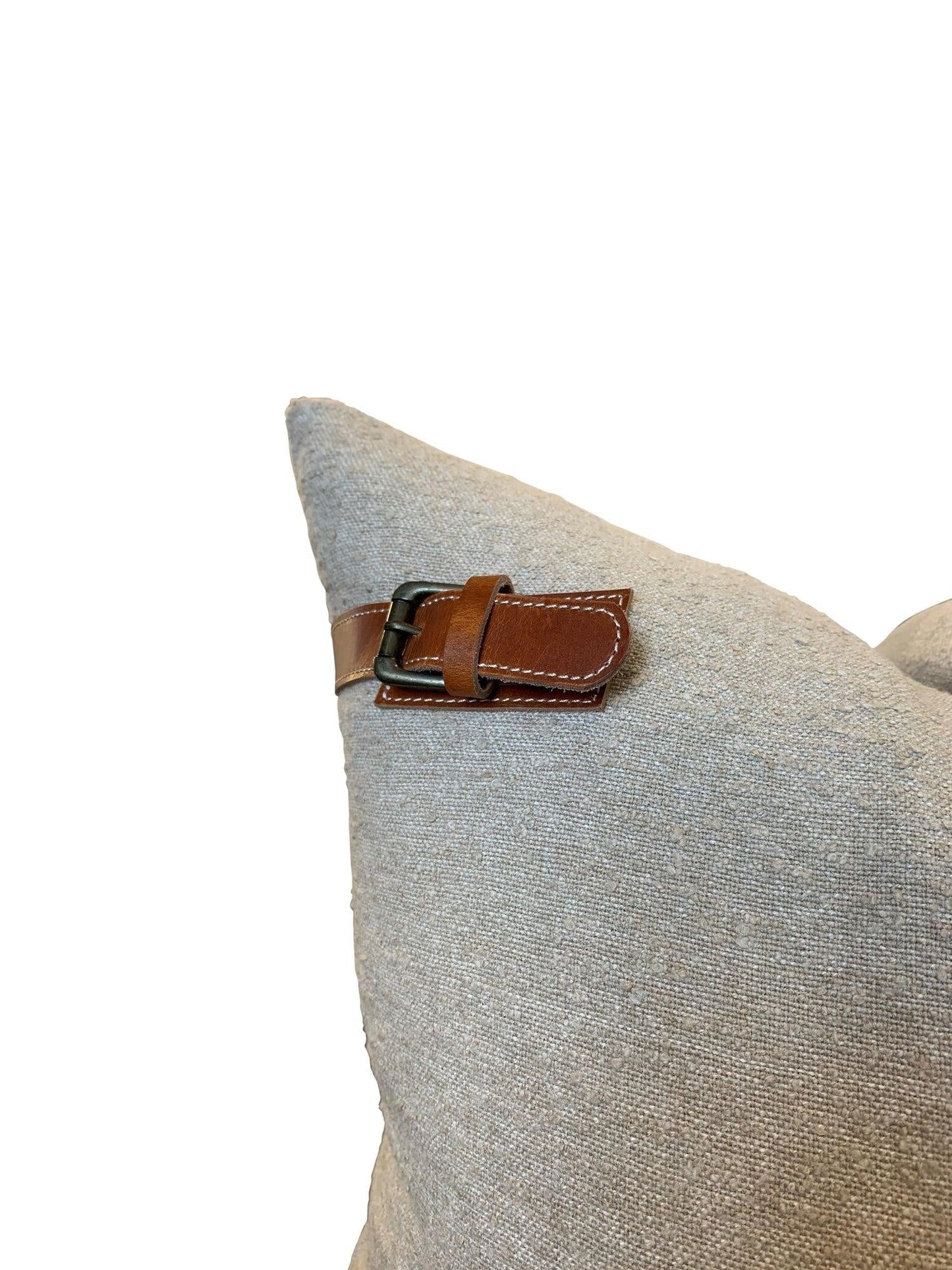 Online8 Cotton Cushion with Leather Buckle Cushion