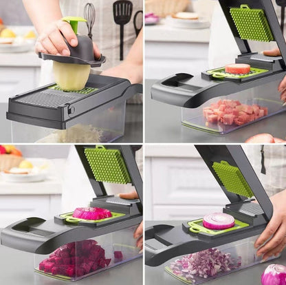Multifunctional Vegetable Chopper and Slicer  16 in 1 Kitchen Accessories