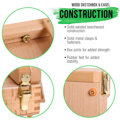 Adjustable Wood Table Sketch box Easel