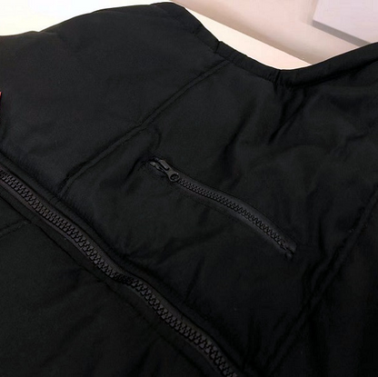 3XL Jumbo Size Vest Sleeveless Thermal Jacket Black