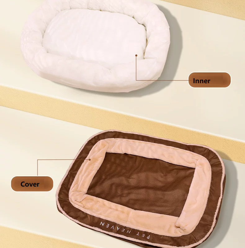 120CM High bolster comfort Pet Dog Bed Thick Warm
