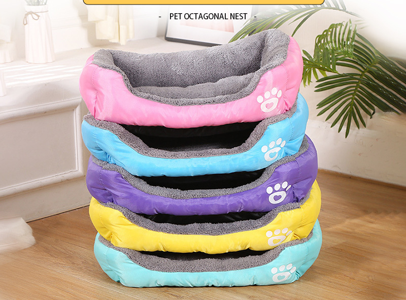 54cm Colourful Calming Dog Bed Warming Washable M