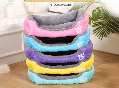 54cm Colourful Calming Dog Bed Warming Washable M