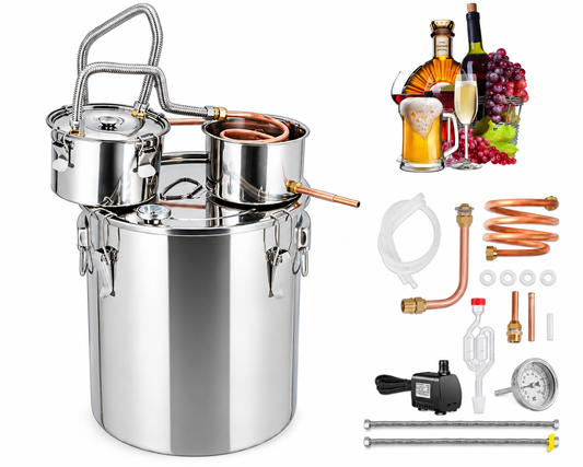 Alcohol Distiller 50L - Dual Condenser Alcohol & Water Distiller Kit