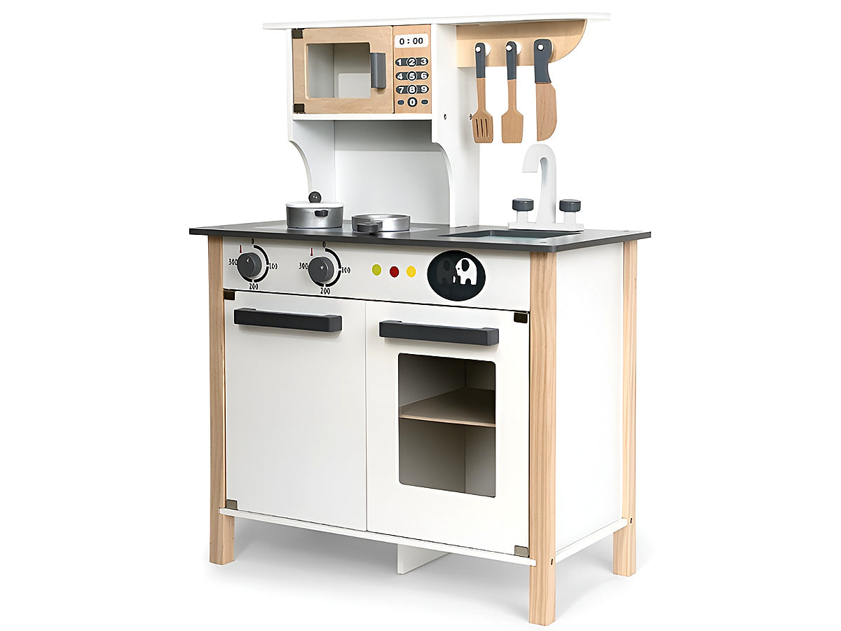 Wooden Play Kitchen Kids Kitchen Set Pretend Playset