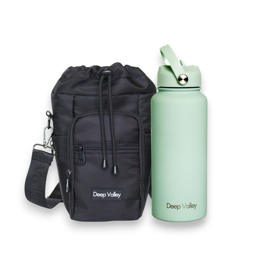 Bundle: Frosted Mint 1L Insulated Bottle + DayTrip Mini Bag