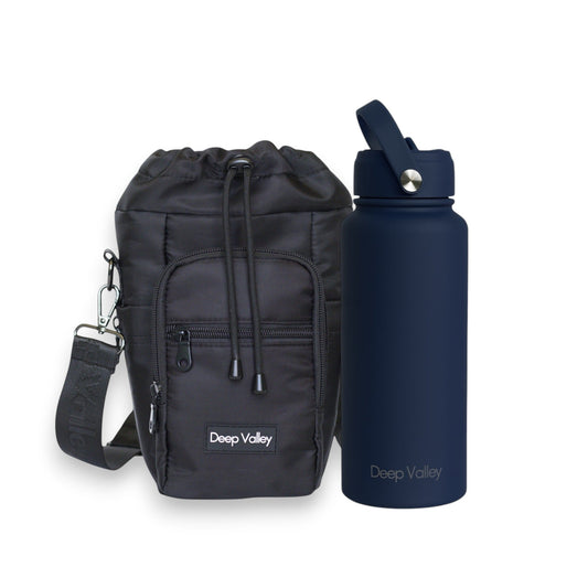 Bundle: Indigo Blue 1L Insulated Bottle + DayTrip Mini Bag