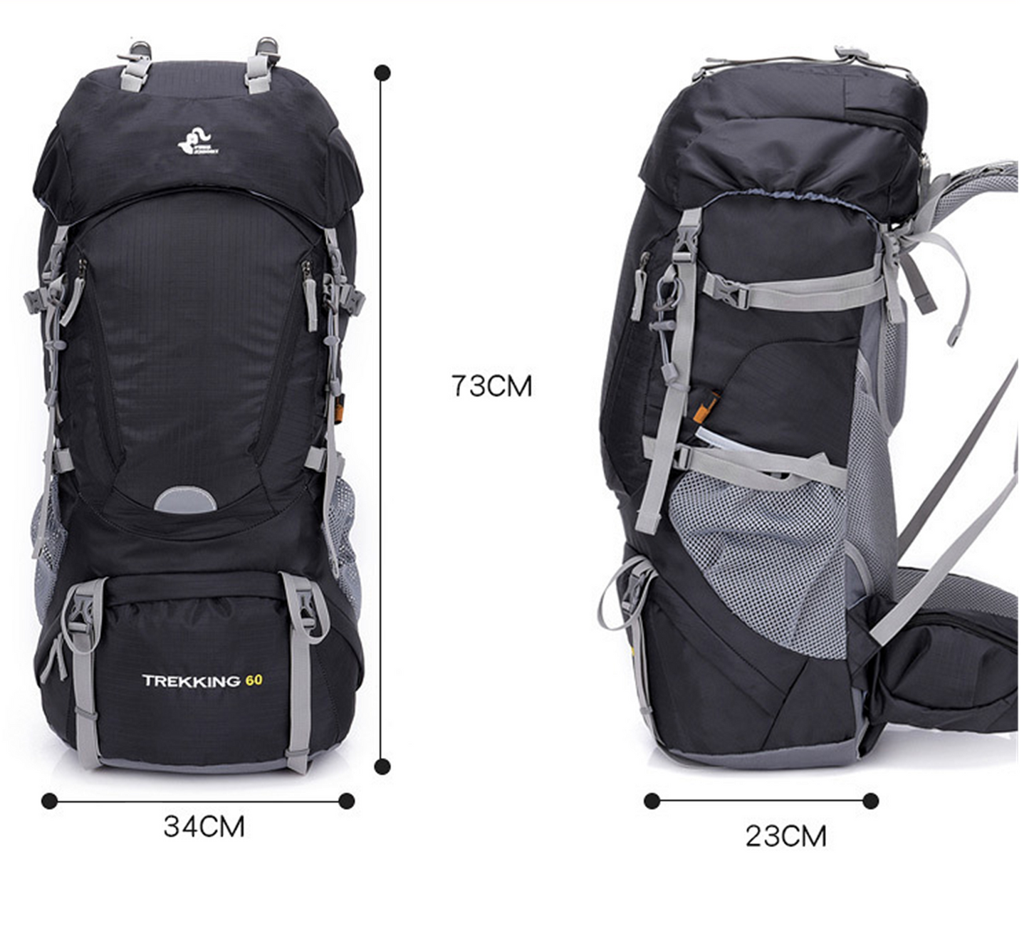 60L Camping Backpack – Ideal for Hiking, Climbing and Mountaineering ZYQS7146