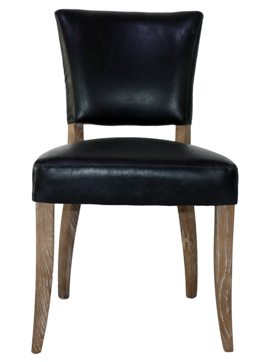 Derringer Faux Leather Dining Chair - Vintage Ebony at online8 furniture store Auckland