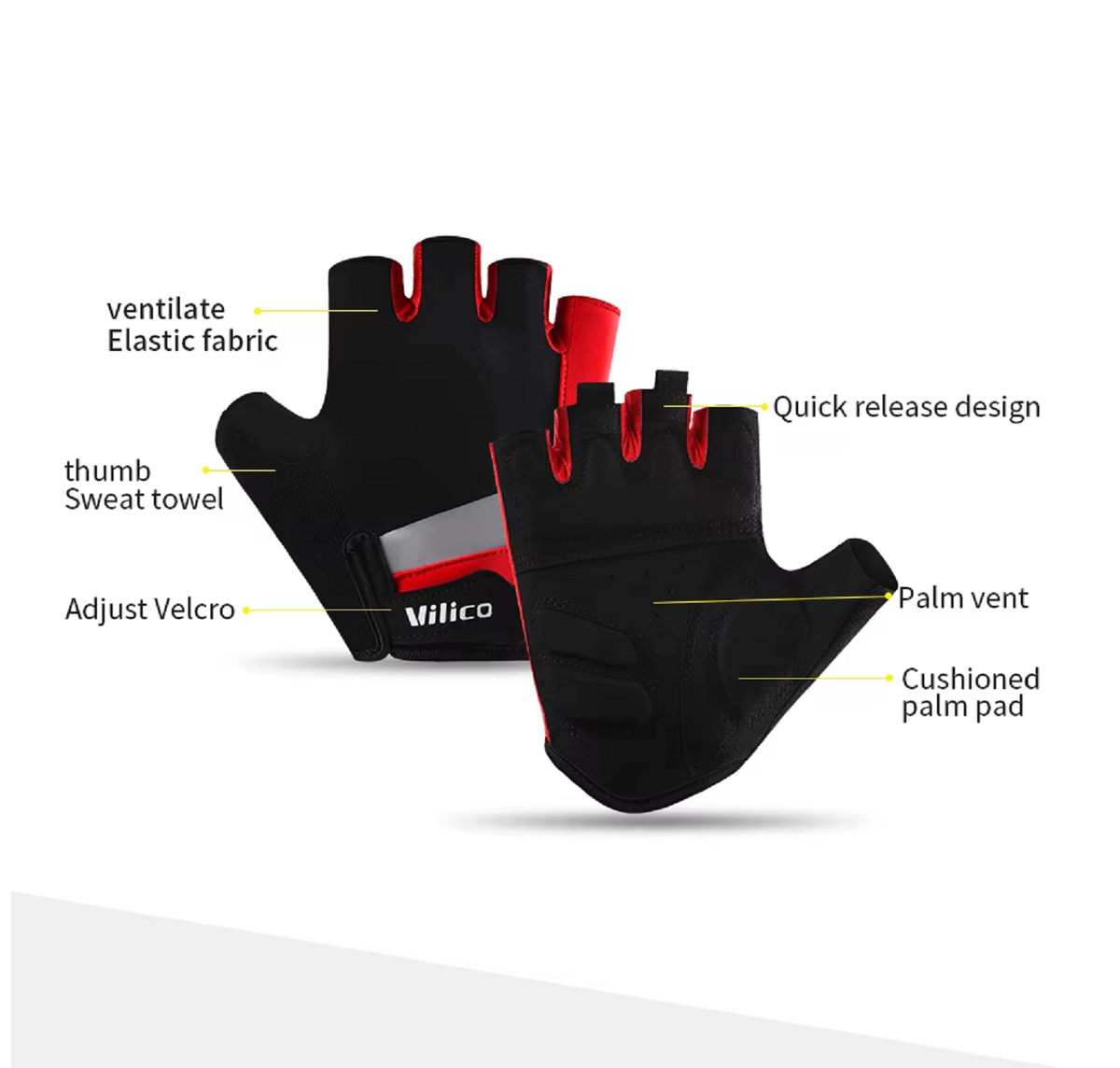 Half-Finger Cycling Gloves – Breathable Sun Protection TJ6268