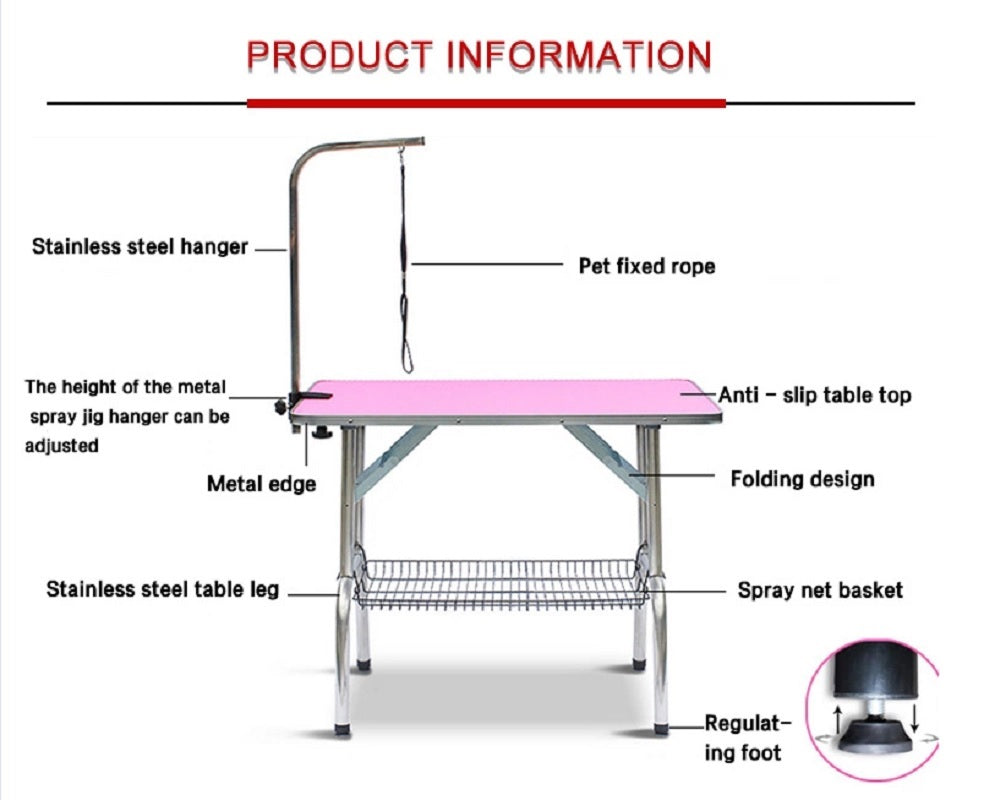 Pet Grooming Table 110CM Foldable
