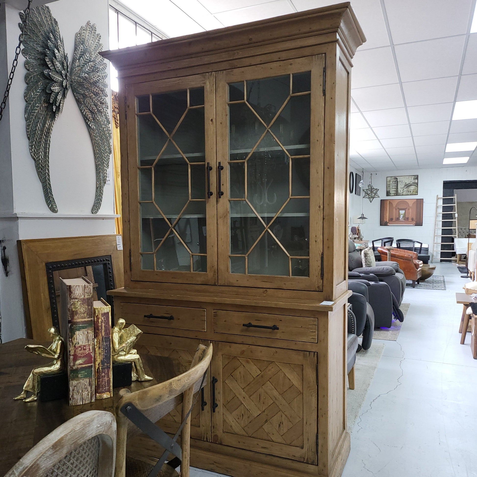 Online8 Lolo Display Cabinet | Hutch Dresser Display Cabinet