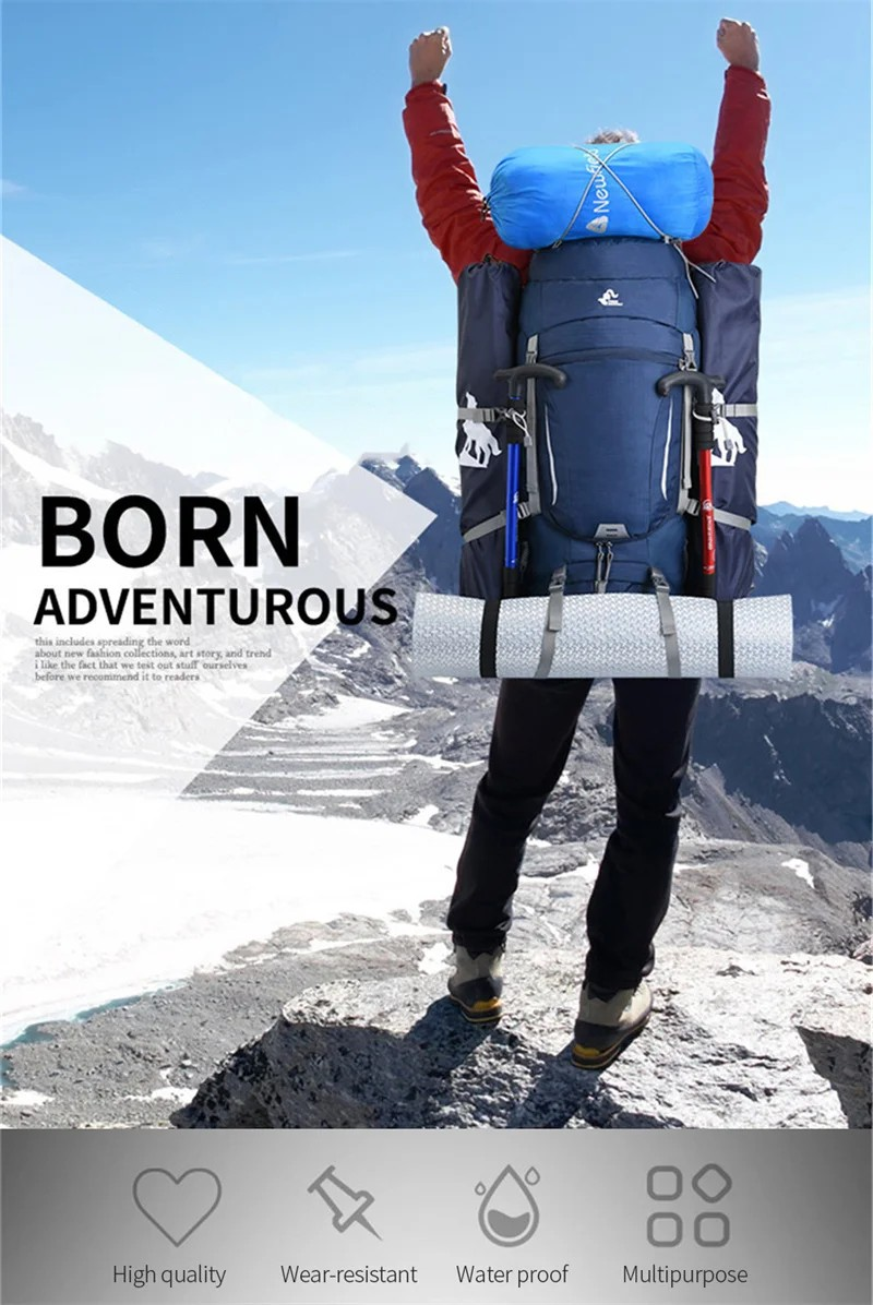 60L Camping Backpack – Ideal for Hiking, Climbing and Mountaineering ZYQS7146