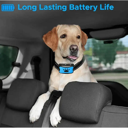 Dog Anti Barking Collar Beeping Chargeable Dog Training Device (Blue)