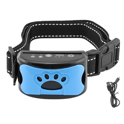 Dog Anti Barking Collar Beeping Chargeable Dog Training Device (Blue)