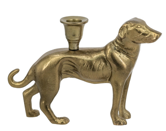 Dog Taper Holder - Gold at online8 furniture store Auckland