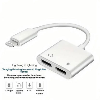 Double Lightning Y Cable Adapter