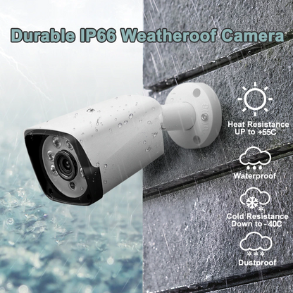 Security Camera System POE Camera CCTV 1TB Storage