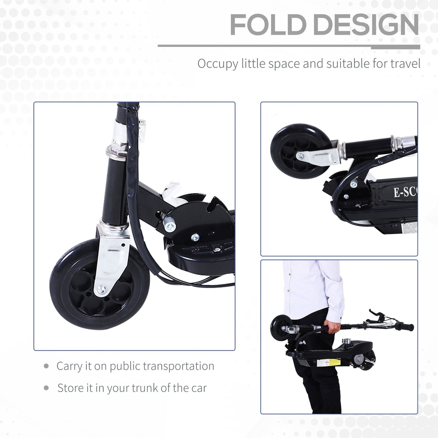 Electric Scooter with Seat Foldable Kids Scooter
