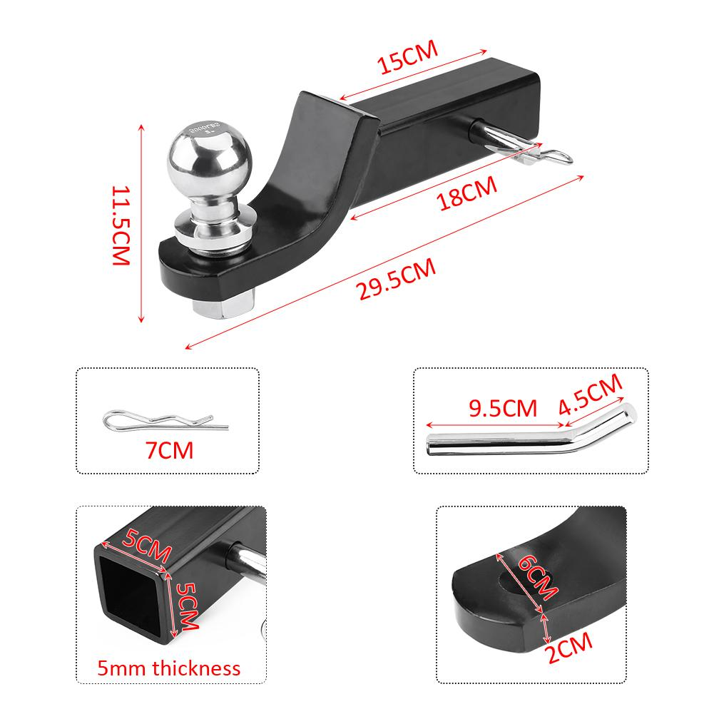 6000lbs Trailer Tow Bar Towbar Hitch Tow Ball Mount