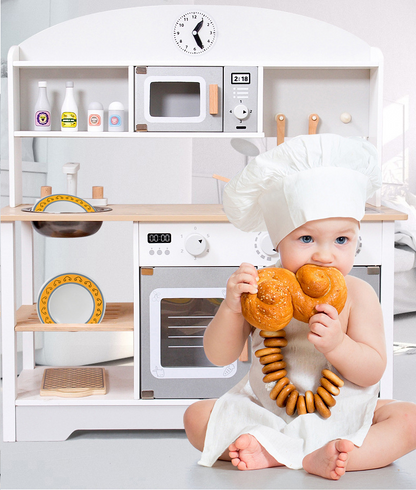 Wooden Play Kitchen Kids Kitchen Set Pretend Playset