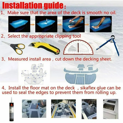 Marine Carpet Teak Boat Flooring Mat EVA