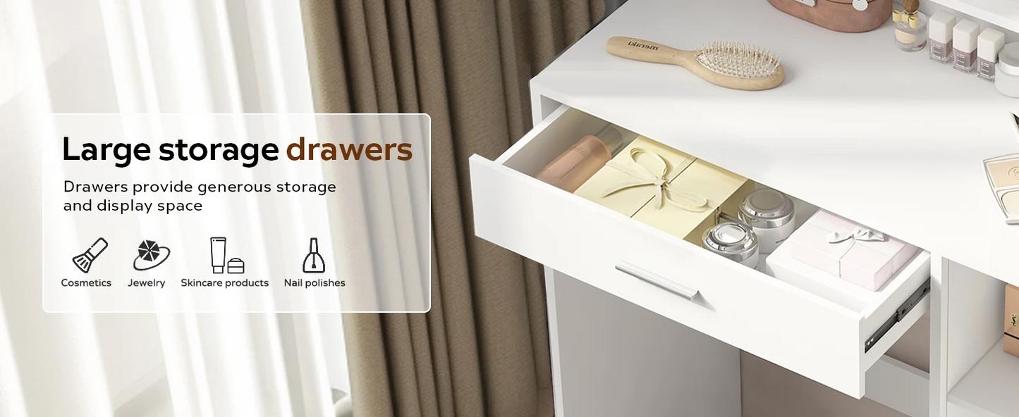 Dressing Table with LED lights