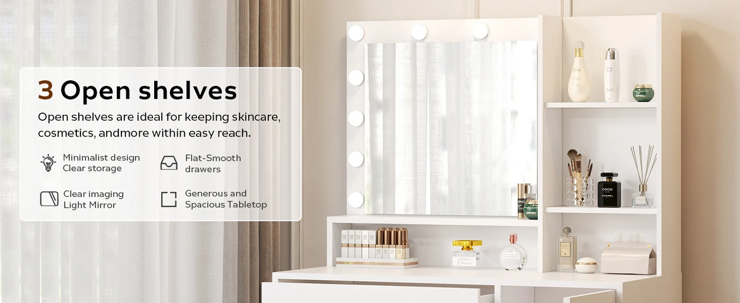 Dressing Table with LED Light