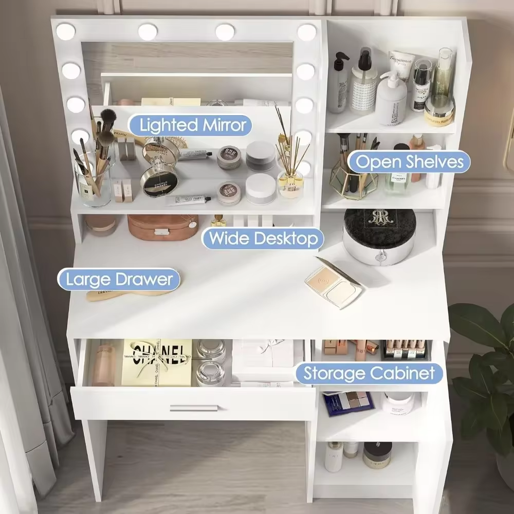 Dressing Table with LED Light
