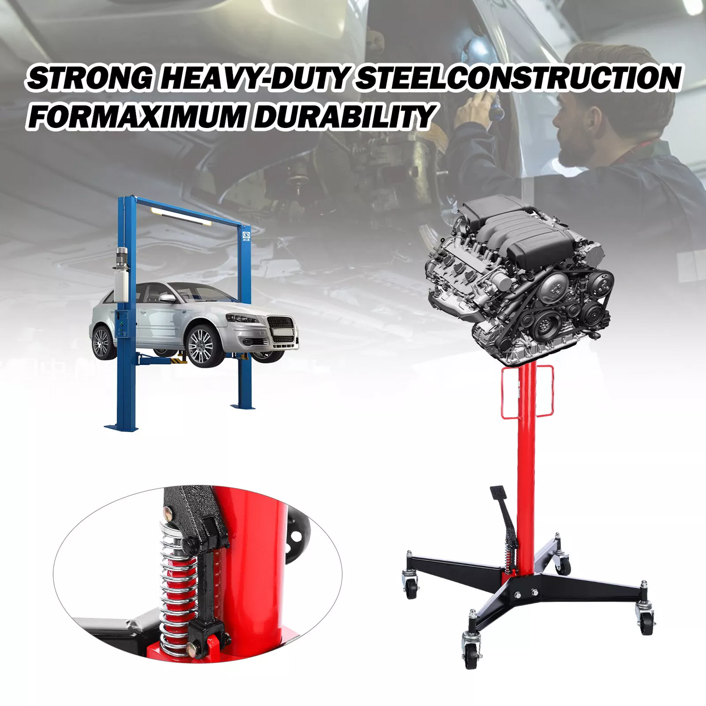 Transmission Jack Telescopic 1000lb Lifter