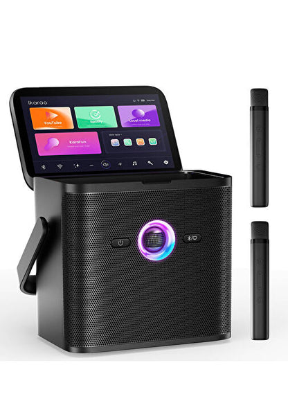 Ikarao S3 Karaoke Machine System With 7″ Touch Screen Wireless Mic