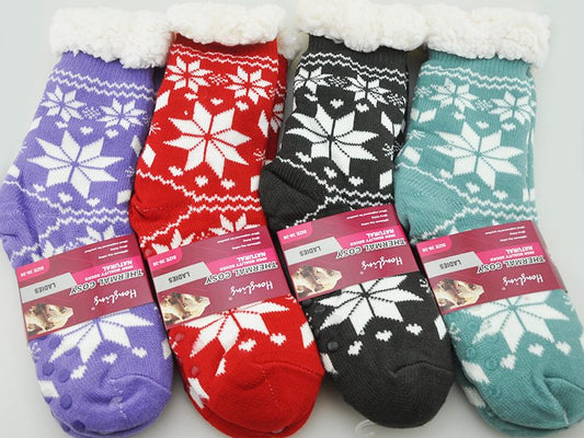 (4 Pairs) LADIES THERMAL COSY SOCKS 4.7 TOG RATING