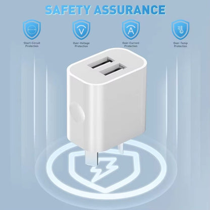 Dual USB Power Adapter Wall Plug (NZ / AUS) (White)