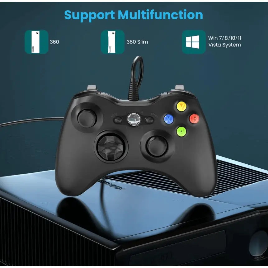 Dual Vibration Wired Controller for Xbox 360 & PC – Gamepad