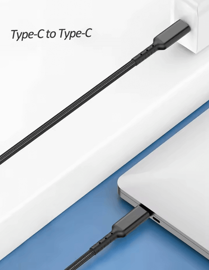 Durable Type-C to Type-C Cable – Fast Charging & Data Sync USB-C Cable