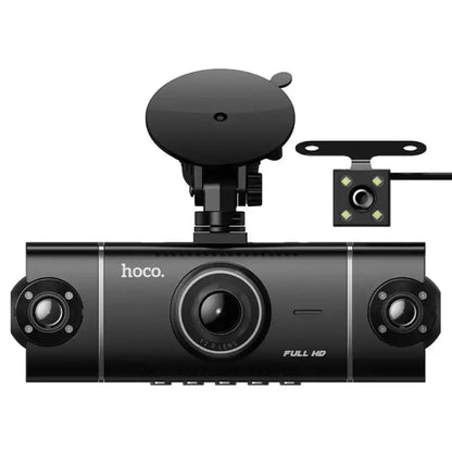 DV17 4-Channel 360° Rotating Dash Cam with 3-Inch IPS Display and Wi-Fi