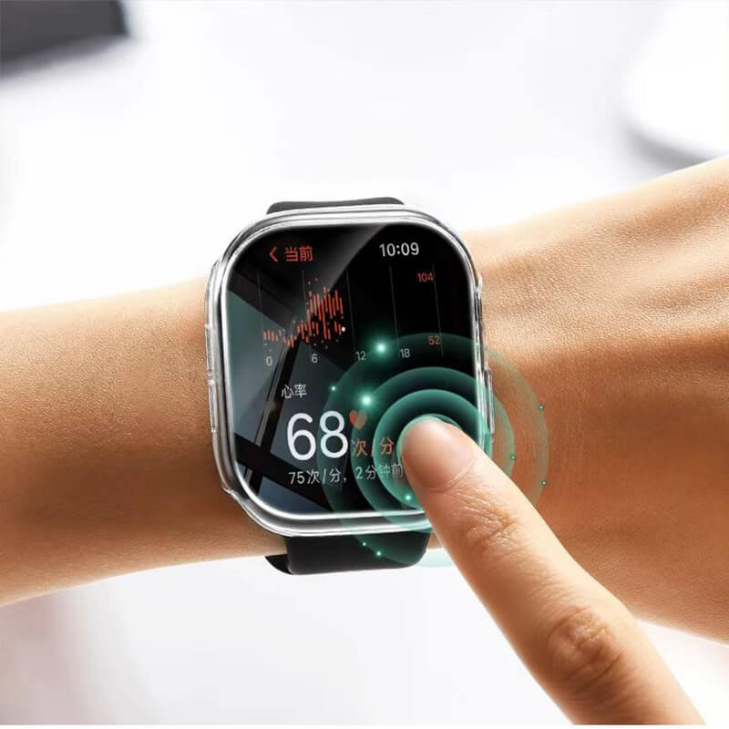 All-Round Clear Case with Glass Screen Protector Compatible with Apple Watch 42mm S10