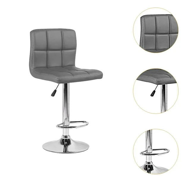 Height Adjustable Bar Stool PU Leather Bar Stools