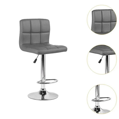 Height Adjustable Bar Stool PU Leather Bar Stools