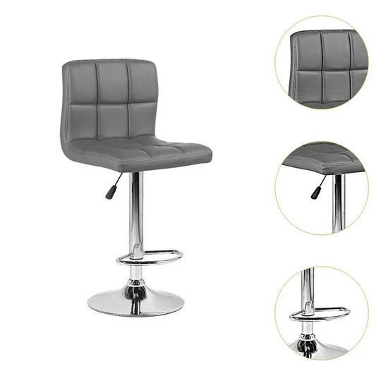 Height Adjustable Bar Stool PU Leather Bar Stools