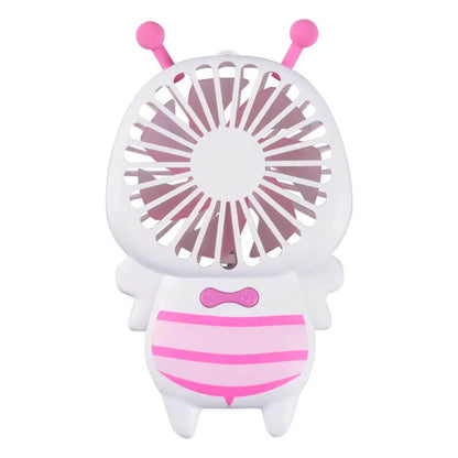 Mobie Portable Handheld Bee Mini Fan with Night Ligh & Lanyard