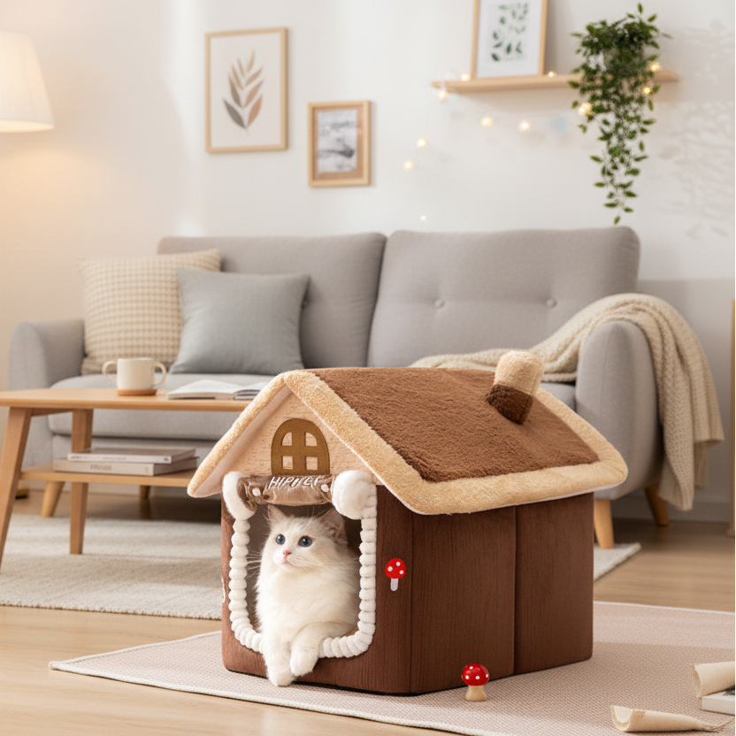 Cat House for Indoor Cats Large Washable Cat Cave
