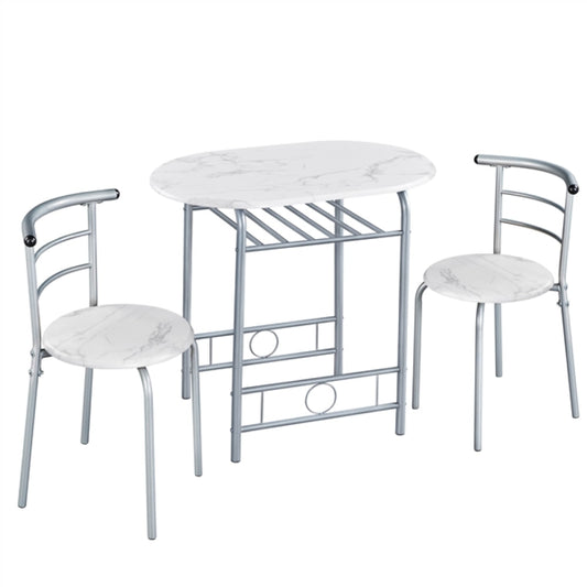 Space Saving Dining Table Set Modern Round Dining Table Set for 2