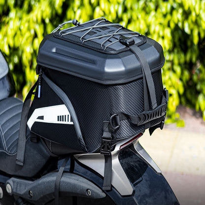 ECOTREK 35L Expandable Motorcycle Tail Bag – Hard Shell Rear Seat Helmet Bag BQF1172