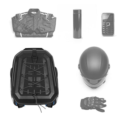 ECOTREK 35L Expandable Motorcycle Tail Bag – Hard Shell Rear Seat Helmet Bag BQF1172